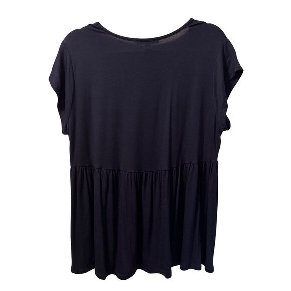 Cable & Gauge Womens Embroidered V-Neck Top Sz XL blouse. NWT - Picture 9 of 11